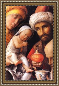 Mantegna Framed Prints - Adoration of The Magi [detail] by Andrea Mantegna